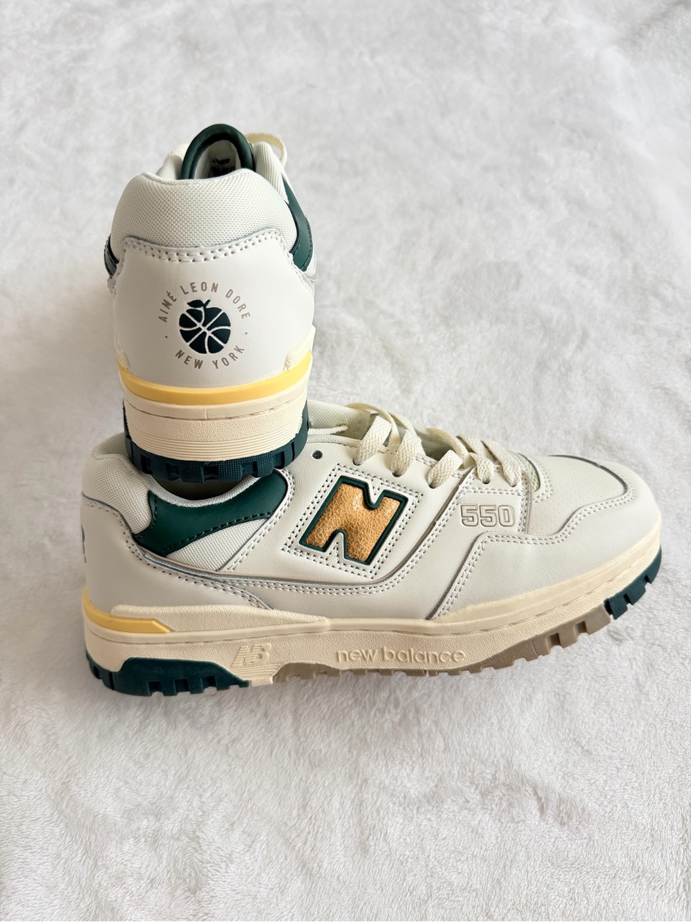 New Balance Aime Leon Dore 550 New York Sneakers Green Yellow  Size 8